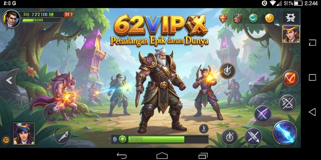 Tampilan gameplay epik dalam dunia RPG yang luas.