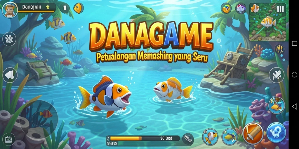 Tangkapan ikan memukau dalam permainan memancing yang seru.