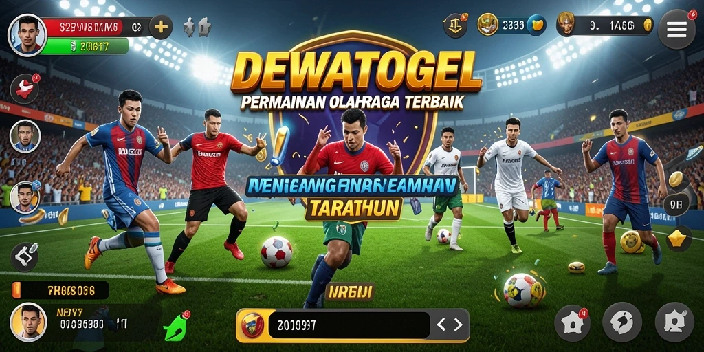 Tampilan menarik dari gameplay olahraga dalam DEWATOGEL.