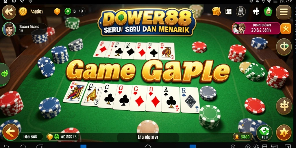 Tampilan gameplay DOWER88 yang menarik saat bermain Gaple.