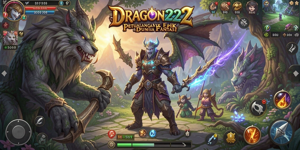 Tangkapan layar DRAGON222 menampilkan aksi pertempuran yang mendebarkan di dunia RPG.