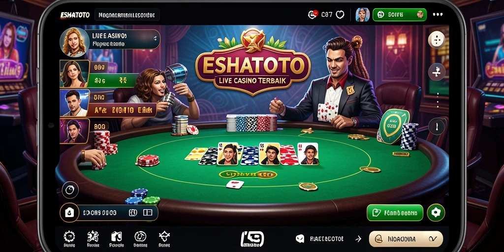 Gameplay seru di ESHATOTO dengan dealer langsung yang profesional.