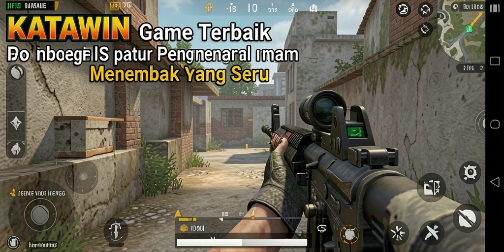 Tampilan gameplay KATAWIN yang mendebarkan dalam pertempuran FPS.