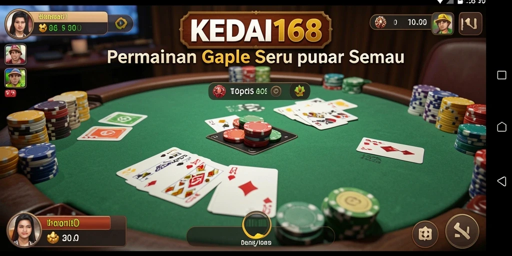 Tampilan gameplay menarik dari KEDAI168 yang penuh strategi Gaple.