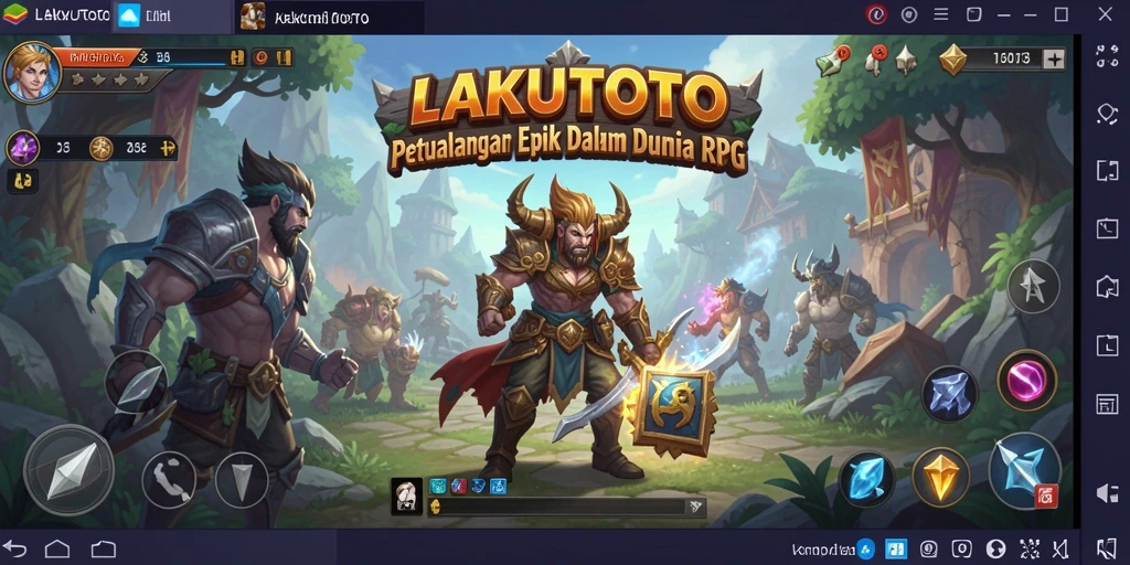 Tampilan gameplay RPG yang menegangkan di LAKUTOTO.