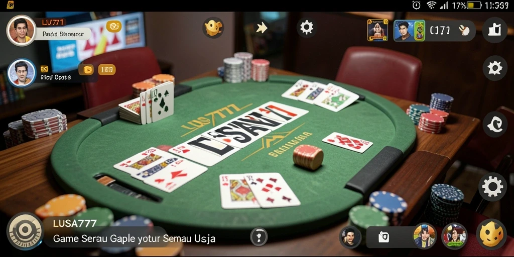 Screenshot gameplay Gaple yang mendebarkan di LUSA777.
