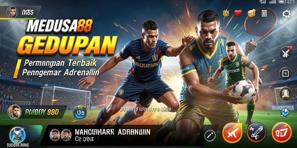 Tampilan seru gameplay MEDUSA88 dengan aksi olahraga mendebarkan.