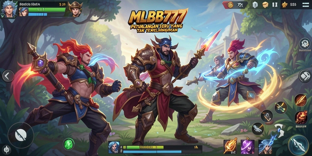 Tampilan gameplay seru di dunia petualangan MLBB777.