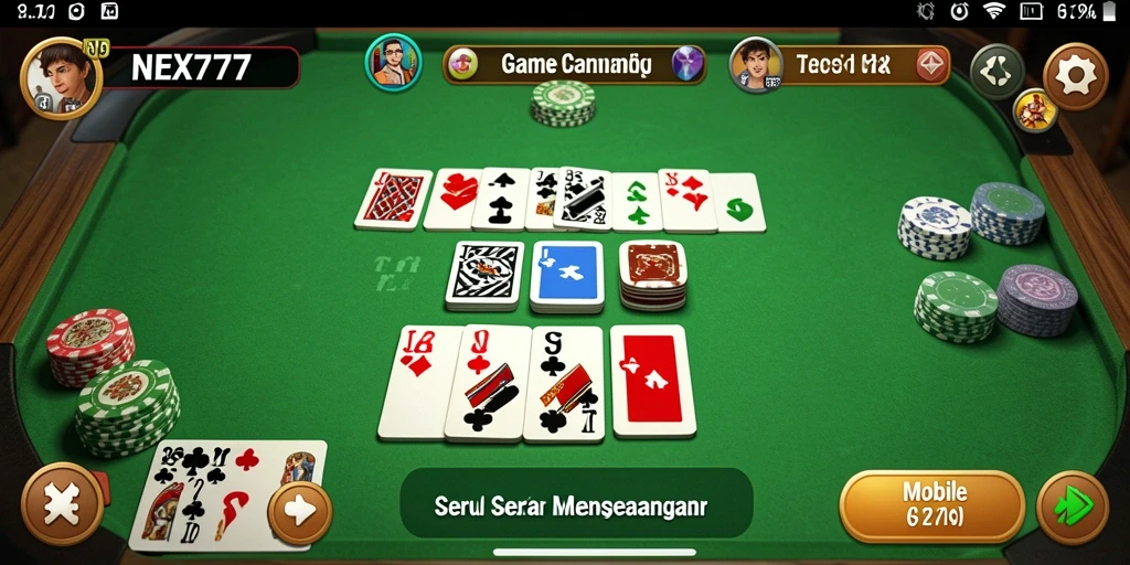 Tampilan gameplay Gaple yang menarik dan interaktif di NEX777.