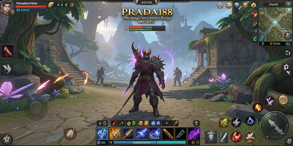 Tampilan gameplay seru dari PRADA188 di dunia MMORPG yang luas.
