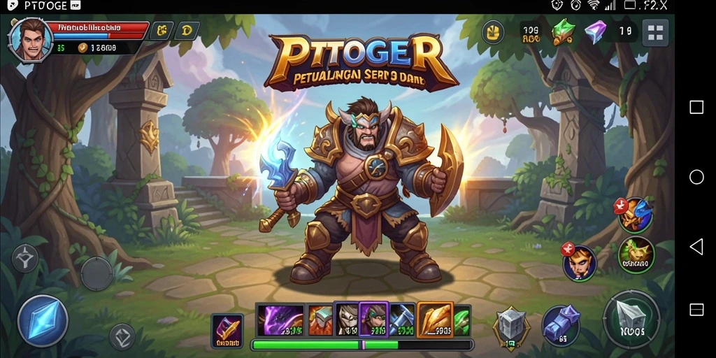 Tangkapan layar PTTOGEL menampilkan aksi pertarungan seru dalam gameplay RPG.