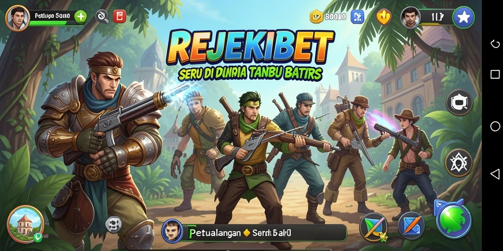 Screenshot gameplay seru REJEKIBET yang menunjukkan petualangan epik.