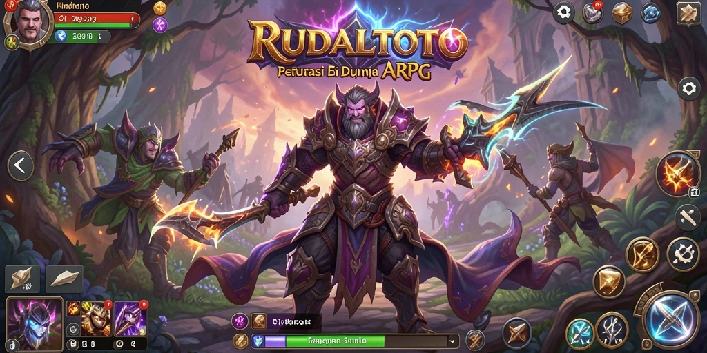 Menampilkan aksi seru dalam permainan ARPG RUDALTOTO dengan grafik yang memukau.