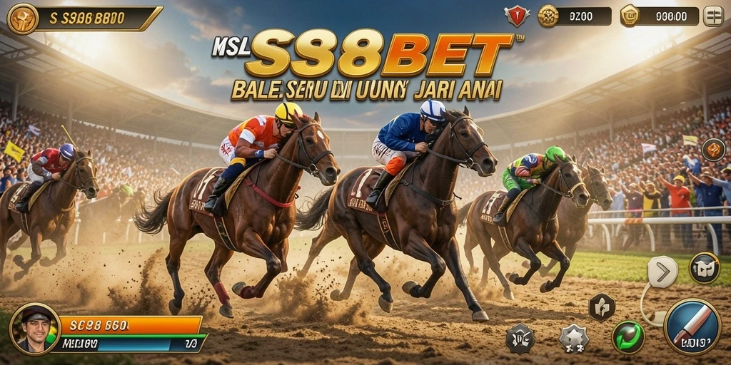 Screenshot utama SS88BET menampilkan aksi balapan yang mendebarkan.