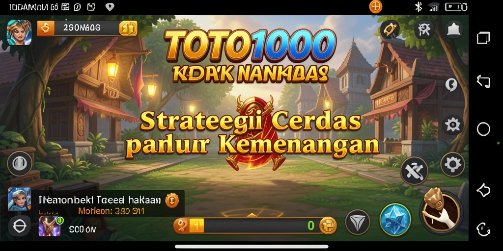 Tangkapan layar gameplay TOTO1000 yang menunjukkan strategi di arena.